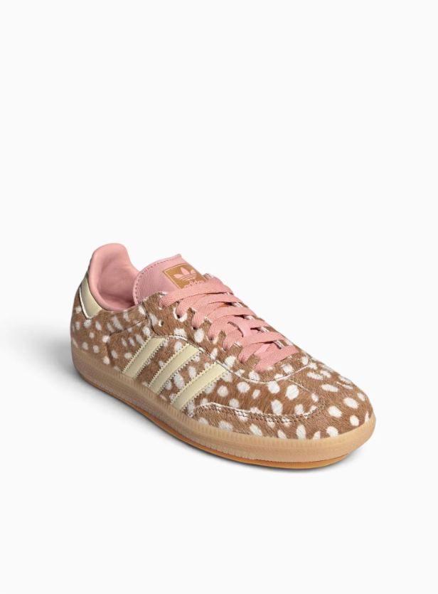 adidas Spotted Low-Top Sneakers - Brown, Cream & Pink