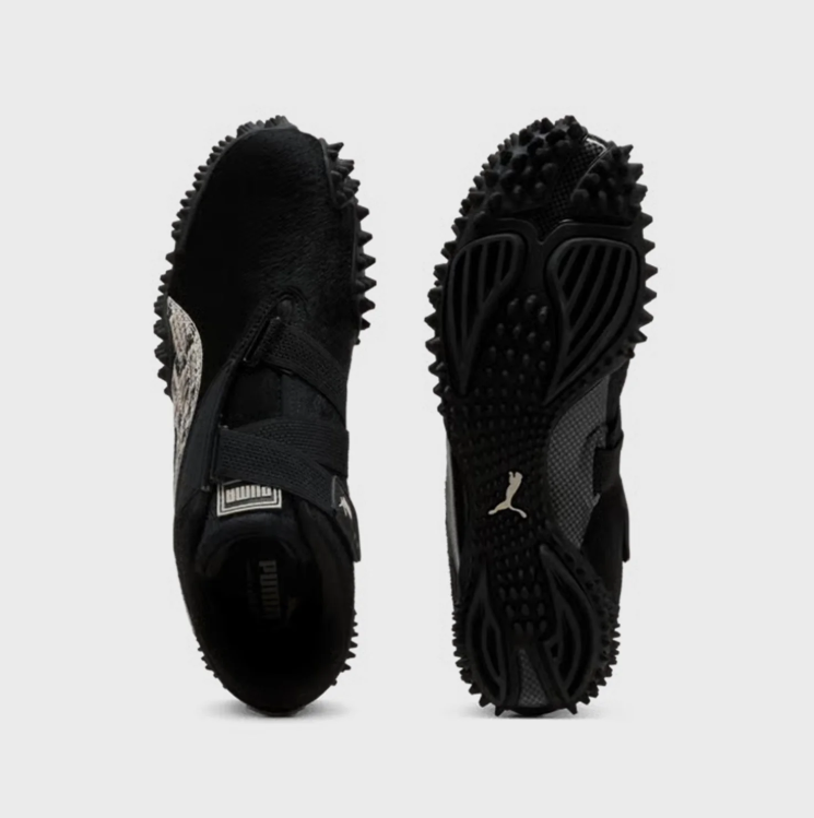 PUMA Black Sneakers with Snake-Print Accents