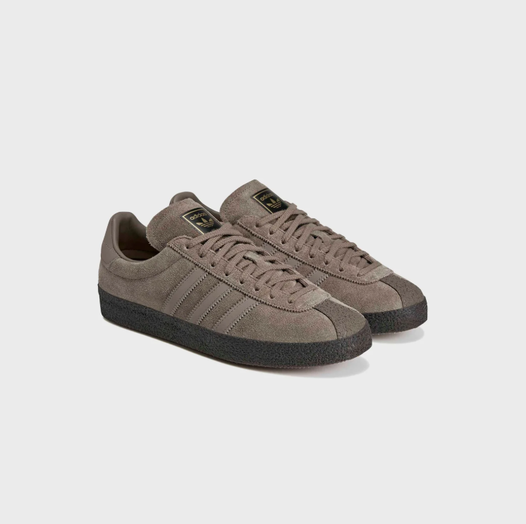 adidas Taupe Low-Top Sneakers with Black Sole
