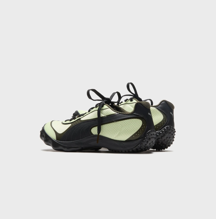 PUMA Pale Green & Black Sculpted-Sole Sneakers